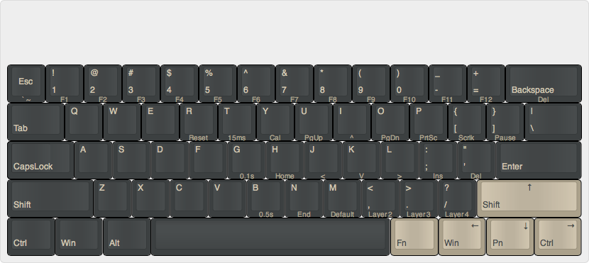 pok3r update with arrow keys