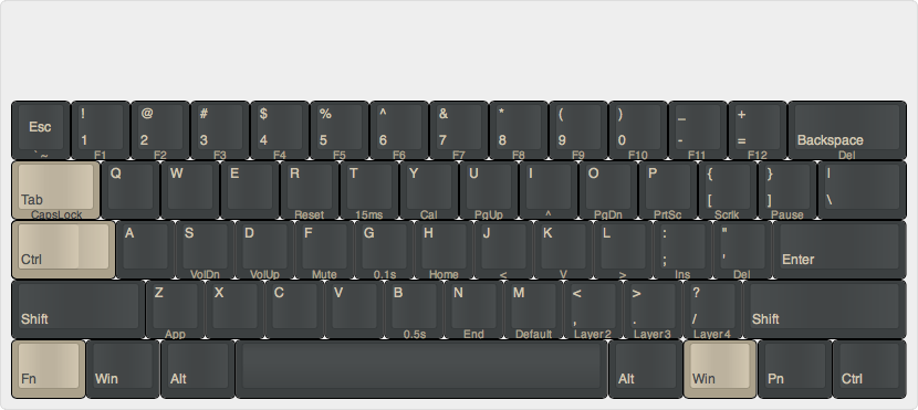 pok3r update with ctrl on capslock