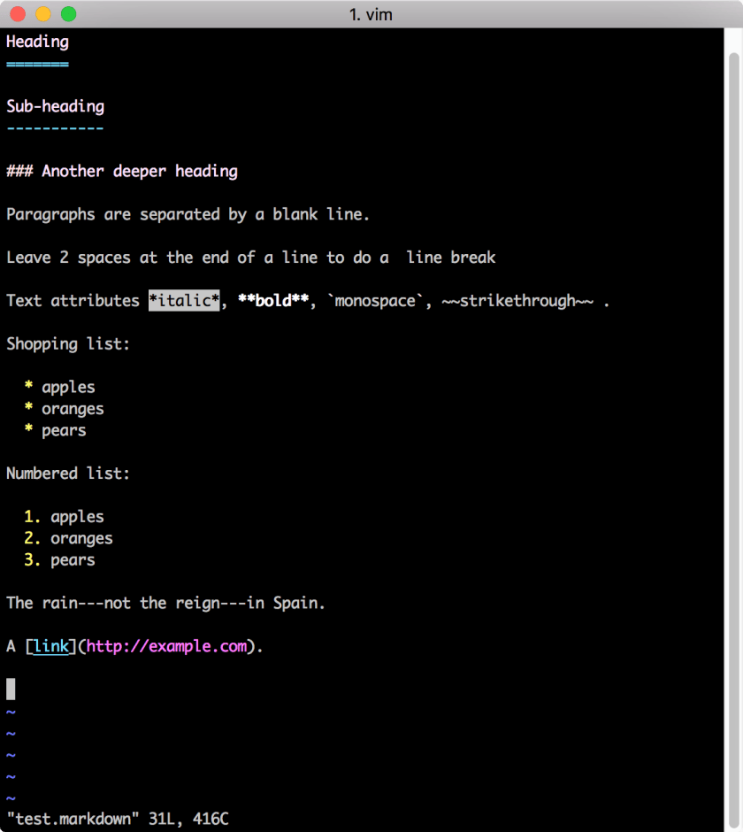 vim 的 Markdown 變色 – 科科仔